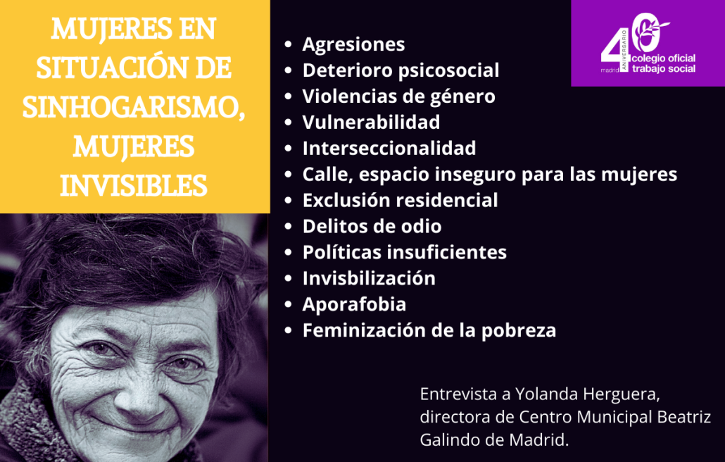 Post sobre Mujeres sin hogar, mujeres invisbles