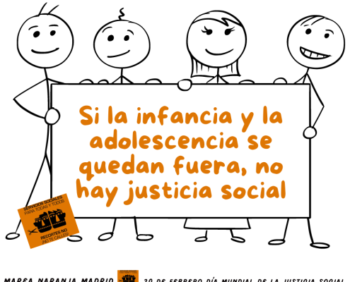 El 20 de febrero se celebra el día de la Justicia social, y en la Comunidad de Madrid, seguimos reivindicando que las políticas sociales deben garantizar el bienestar de toda la ciudadanía. Este año queremos centrarnos en la dificultad de acceso a ingresos básicos garantizados y en cómo la falta de apoyo estructural periódico impacta y agrava la privación material significativa de niños, niñas y adolescentes.